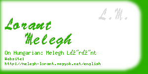 lorant melegh business card
